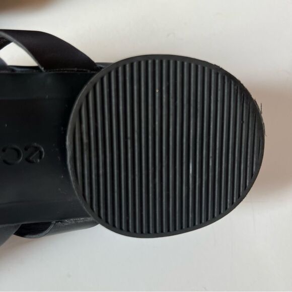 ECCO Designer Slide ii Supple Leather Black Crisscross Slide Sandals SZ 8 - Picture 13 of 15